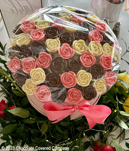 Choco-Petals™ - Pink Spring Chocolate Roses
