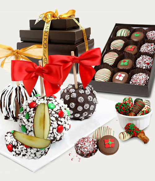 GRAND FESTIVE Belgian Chocolate Gourmet Gift Tower - Chocolate Covered Company®
