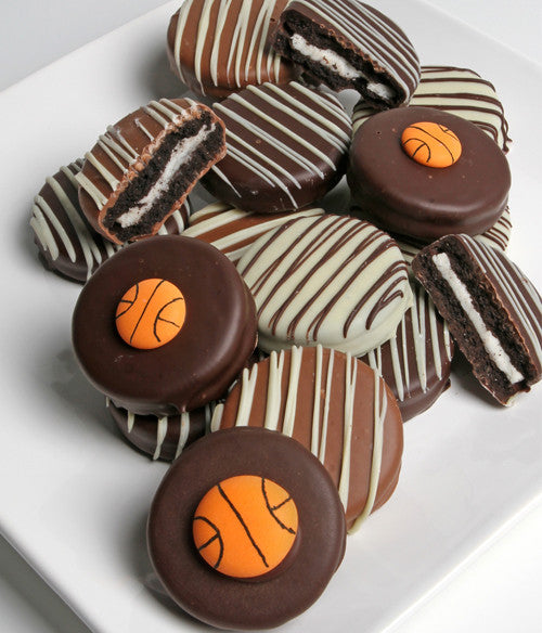 Basketball Belgian Chocolate-Dipped Oreo® Cookies Gift - 12pc - Chocolate Covered Company®