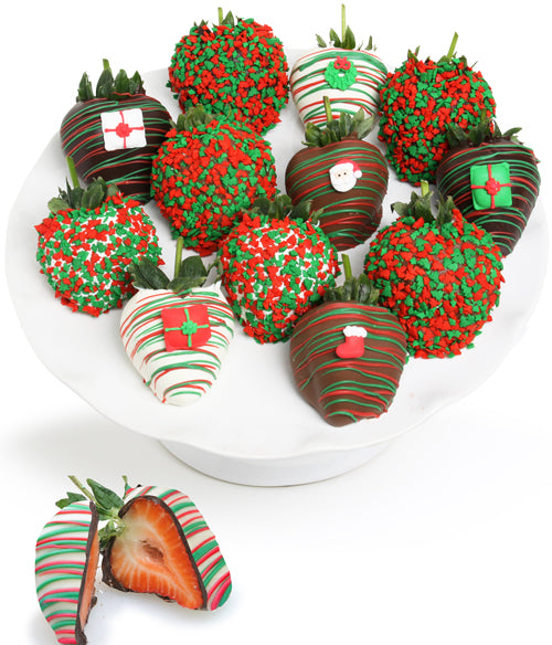 Christmas Belgian Chocolate Covered Strawberries - Chocolate Covered Company®