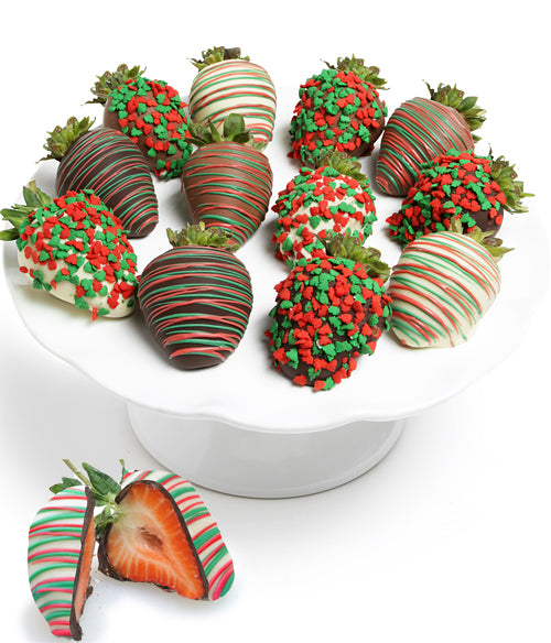 Holiday Belgian Chocolate Covered Strawberries - Chocolate Covered Company®