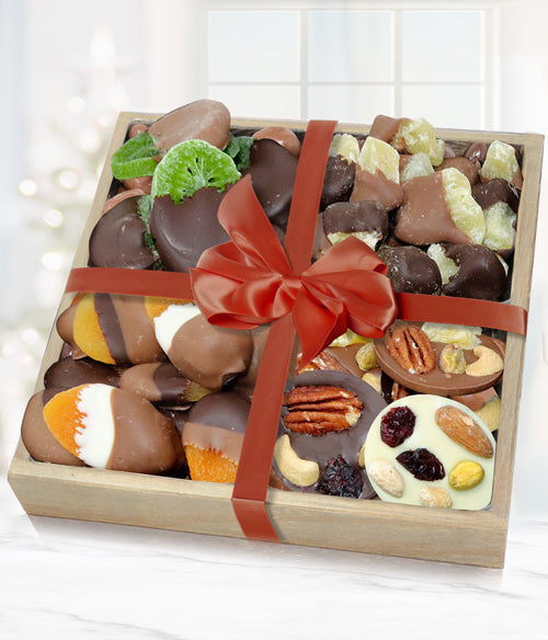 Premium Belgian Chocolate Dipped Dried Fruit & Mendiant Gift Tray - Chocolate Covered Company®