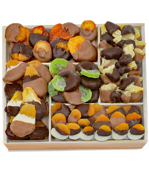 Deluxe Belgian Chocolate Dipped Dried Fruit Tray - Chocolate Covered Company®