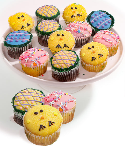 Easter Decorated Belgian Chocolate Covered Cupcakes - 12pc