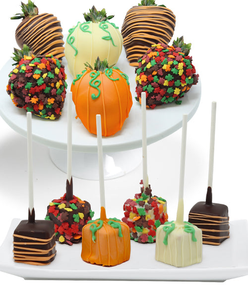 Fall Chocolate Covered Strawberries & Mini-Cheesecake Pops - Chocolate Covered Company®