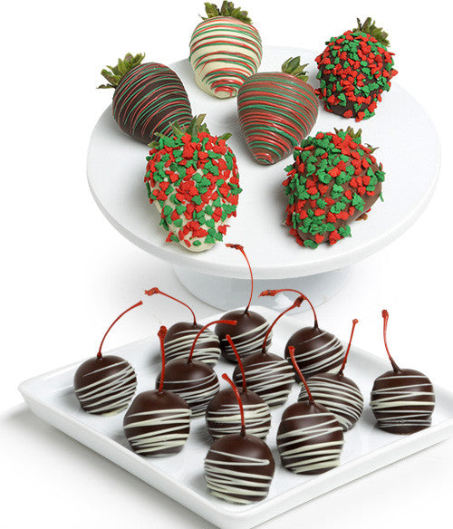 Holiday Chocolate Covered Strawberries & Cherries - Chocolate Covered Company®