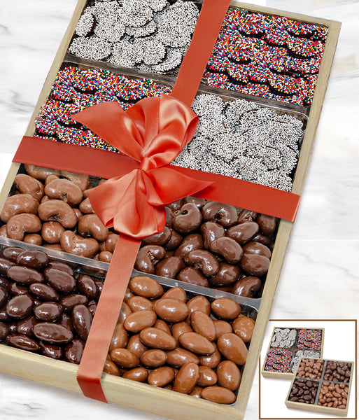 Celebration Belgian Chocolate Covered Nut & Nonpareils Gift Tray Set - Chocolate Covered Company®