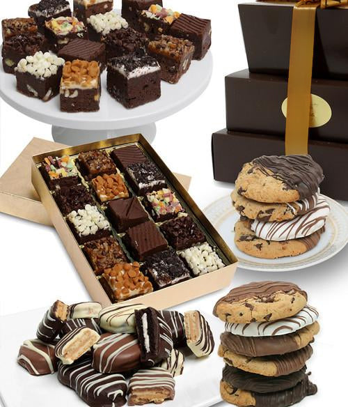 Classic Elegant Cookie and Brownie Tower - Chocolate Covered Company®