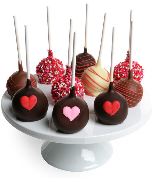 Valentine's Day Belgian Chocolate Dipped Cake Pops - Chocolate Covered Company®