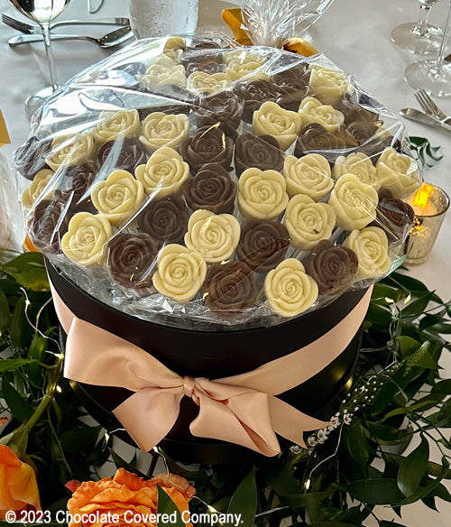 Candy Dipped Roses Choco-Petals™ - Classic Milk & White Chocolate Roses | Chocolate ...