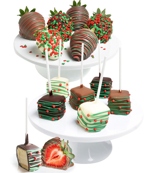Holiday Belgian Chocolate Covered Strawberries & Mini-Cheesecakes