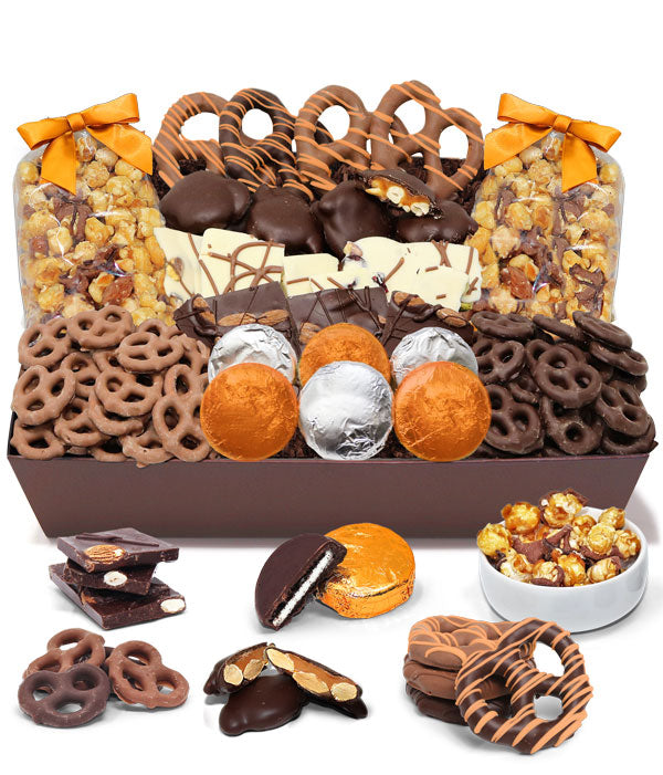 Fall Sensational Belgian Chocolate Snack Box Gift Basket Tray ...