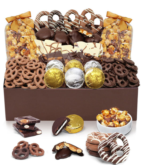 Sensational Belgian Chocolate Snack Gift Box Basket Tray - Chocolate Covered Company®