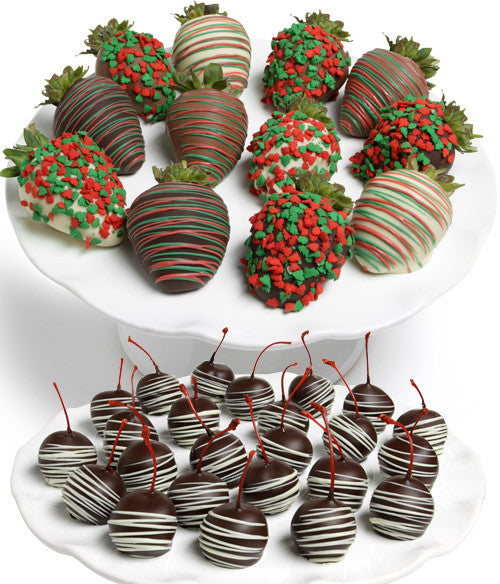 Holiday Chocolate Strawberries & Cherries - 36pc - Chocolate Covered Company®