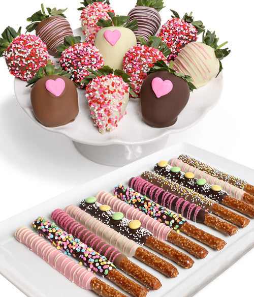 Mother's Day Chocolate Strawberries & Pretzels - 24pc - Chocolate Covered Company®
