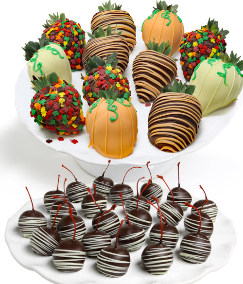 Fall Chocolate Strawberries & Gourmet Cherries - 36pc - Chocolate Covered Company®