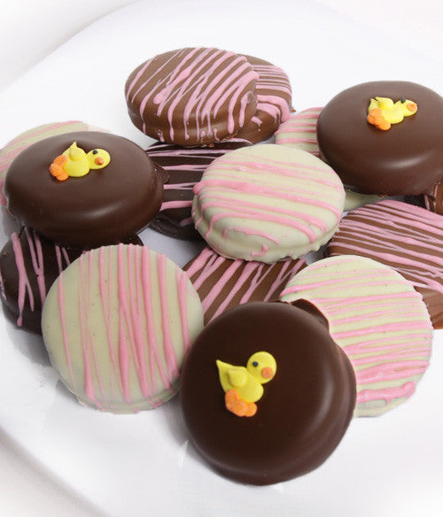 Baby Girl Belgian Chocolate-Dipped OREO® Cookies Gift - 12pc - Chocolate Covered Company®