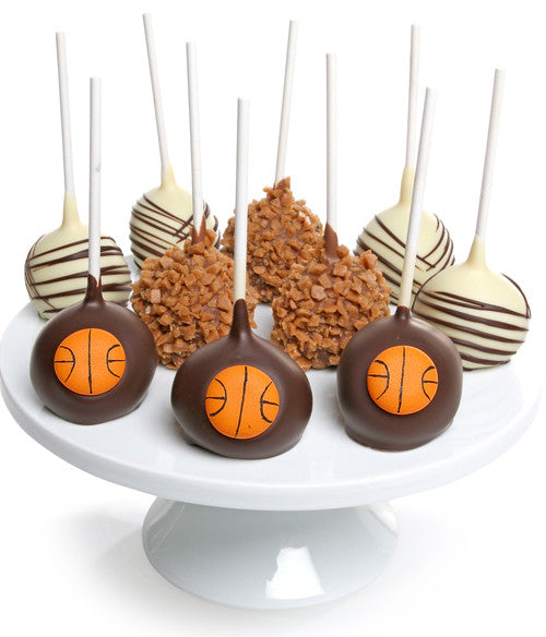 Basketball Chocolate Dipped Cake Pops - 10pc - Chocolate Covered Company®