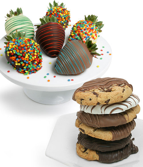 Birthday Chocolate Strawberries & Gourmet Cookies - Chocolate Covered Company®