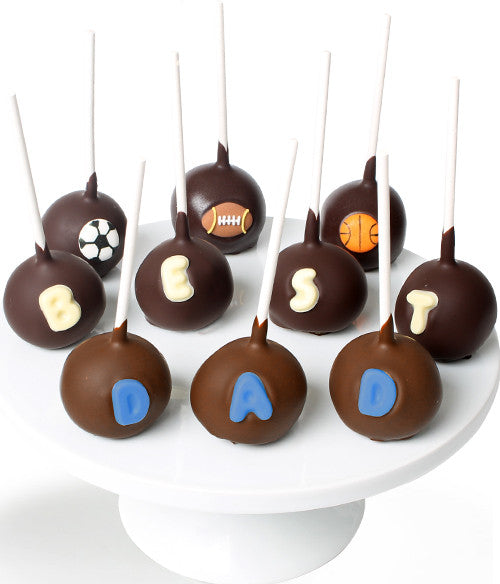BEST DAD Chocolate Dipped Cake Pops - 10pc - Chocolate Covered Company®