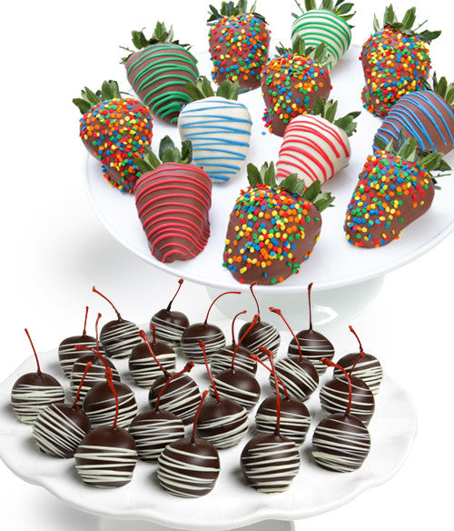 Birthday Strawberries & Chocolate Covered Cherries - 36pc - Chocolate Covered Company®