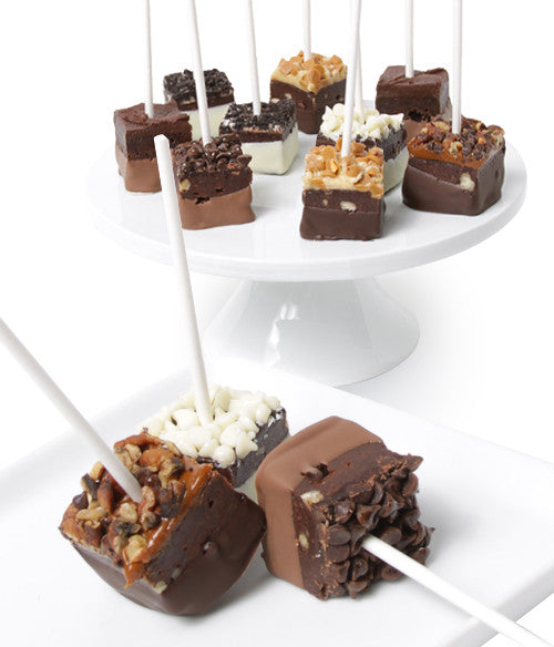 Chocolate Dipped Brownie Pop Bites - 10pc - Chocolate Covered Company®