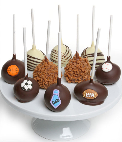 Father's Day Chocolate Dipped Cake Pops - 10pc - Chocolate Covered Company®