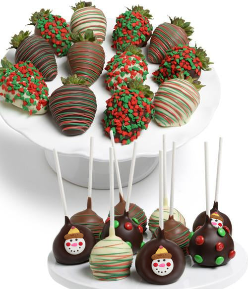 Holiday Chocolate Strawberries & Cake Pops - 22pc - Chocolate Covered Company®