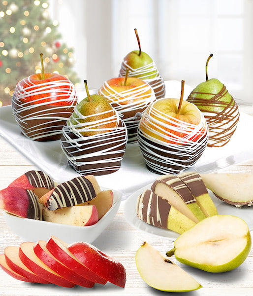 Classic Belgian Chocolate Covered Apples & Pears - 6pc - Chocolate Covered Company®