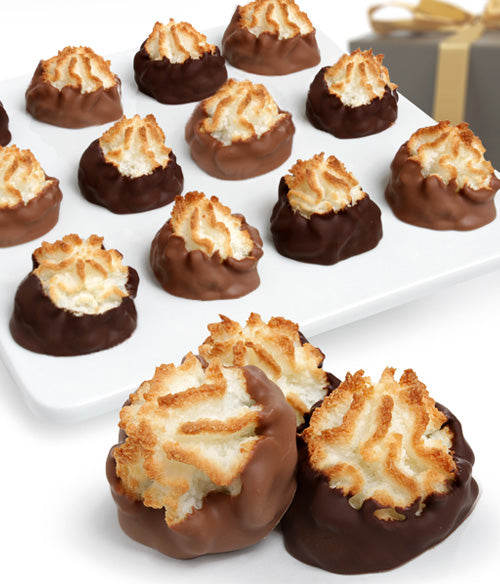 Belgian Chocolate Dipped Macaroons - 12pc - Chocolate Covered Company®