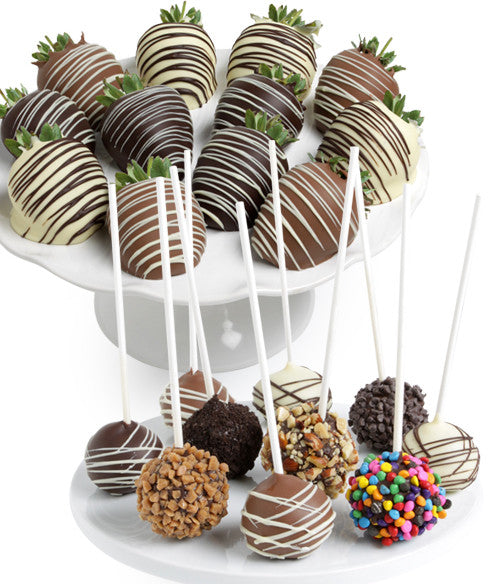 Classic Chocolate Strawberries & Cake Pops - 22 pc - Chocolate Covered Company®