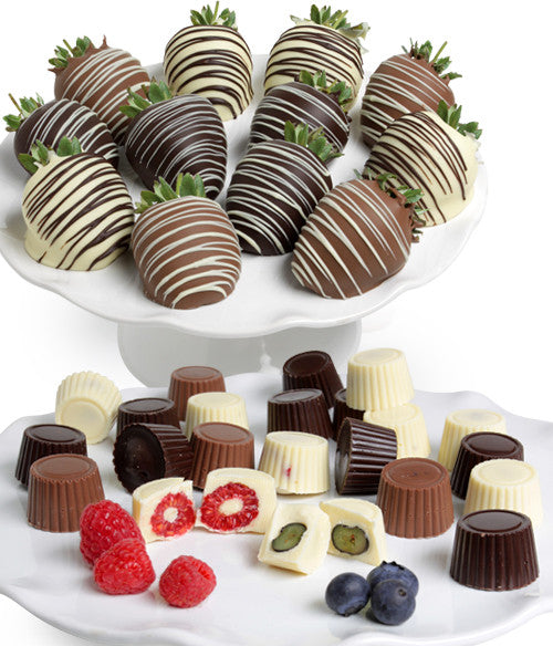 Mixed Chocolate Berries - (Strawberries,  Raspberries,  Blueberries) - 36pc - Chocolate Covered Company®