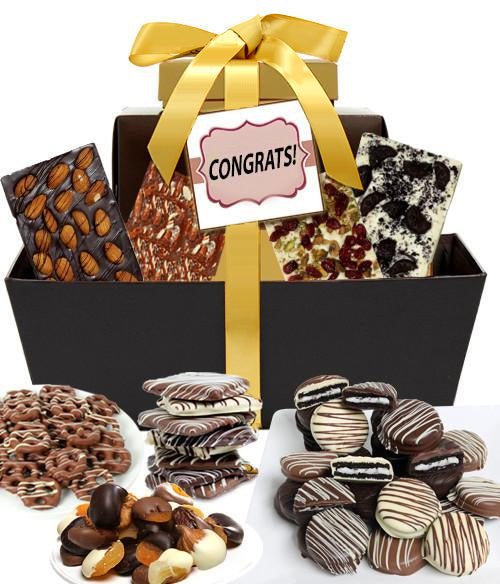 CONGRATS - Mega Delectable Chocolate Gift Basket - Chocolate Covered Company®