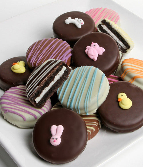 Easter Decorated Belgian Chocolate-Dipped Sandwich Cookies Gift - 12pc - Chocolate Covered Company®