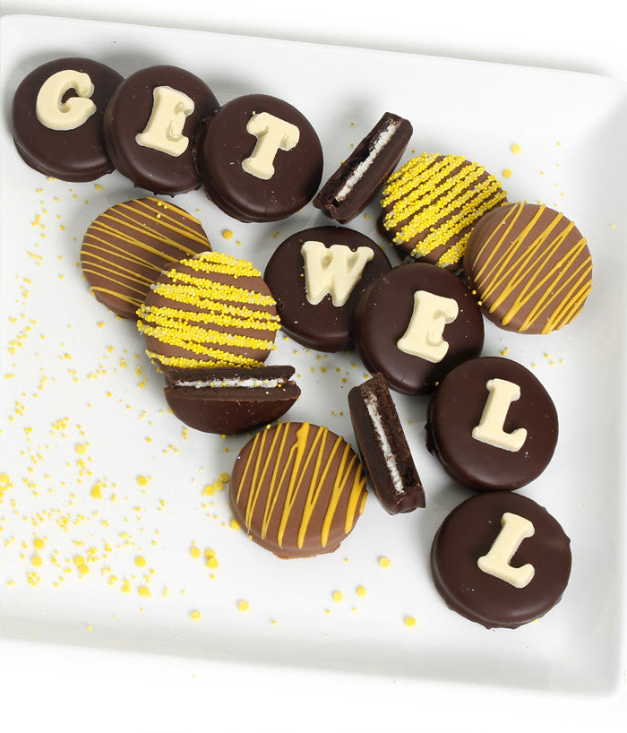 GET WELL - Decorated Chocolate-Dipped Sandwich Cookies Gift - Chocolate Covered Company®