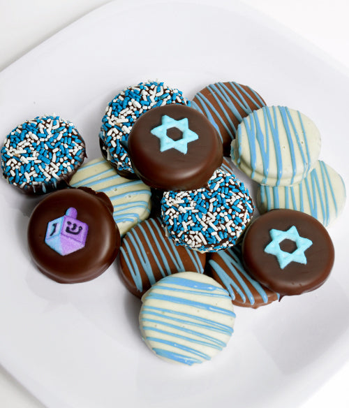 Hanukkah Chocolate Covered Sandwich Cookies Gift - 12pc - Chocolate Covered Company®