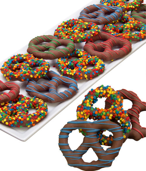 Birthday Chocolate Covered Pretzel Twists- 12pc - Chocolate Covered Company®
