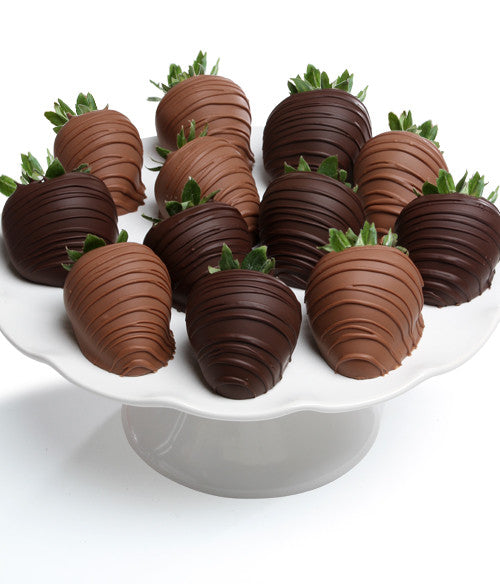 Milk & Dark - Belgian Chocolate Covered Strawberries - Chocolate Covered Company®
