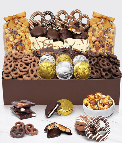 Sensational Belgian Chocolate Snack Gift Box Basket Tray - Chocolate Covered Company®
