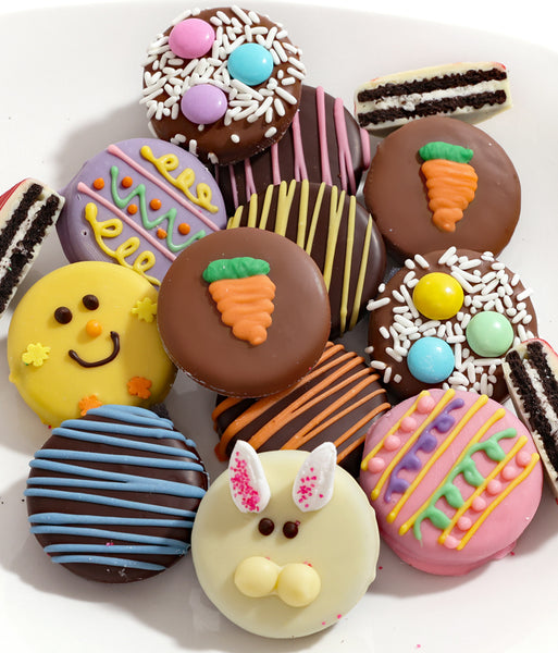 Easter Fun Decorated Belgian Chocolate-Dipped OREO® Cookies Gift - 12pc