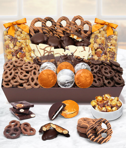 Fall Sensational Belgian Chocolate Snack Gift Basket Tray - Chocolate Covered Company®