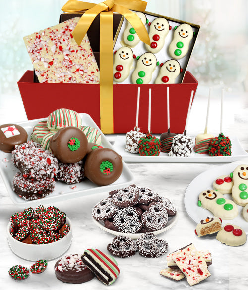 FUN FESTIVE Belgian Chocolate Covered Gourmet Gift Basket - Chocolate Covered Company®