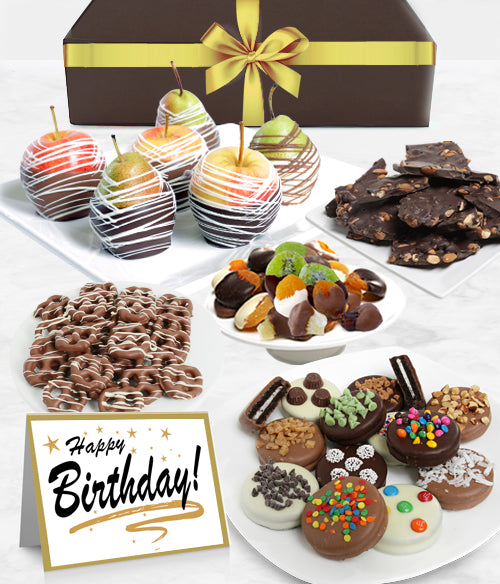 HAPPY BIRTHDAY - Grand Belgian Chocolate Covered Fruit Gift Box - Chocolate Covered Company®