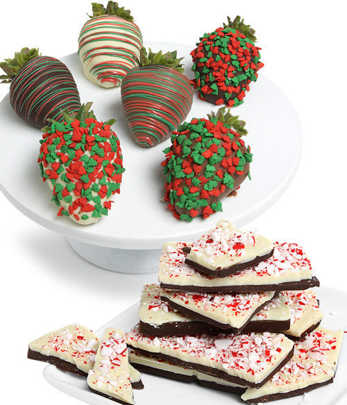 Holiday Chocolate Covered Strawberries & Peppermint Bark - Chocolate Covered Company®
