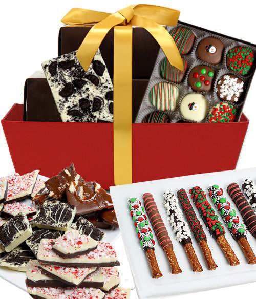HOLIDAY INDULGENCE Chocolate Covered Snack Gourmet Gift Basket - Chocolate Covered Company®