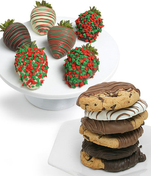 Holiday Chocolate Covered Strawberries & Gourmet Cookies - Chocolate Covered Company®