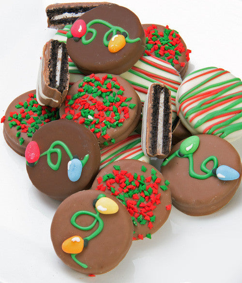 Christmas Lights Belgian Chocolate Covered OREO® Cookies Gift - 12pc - Chocolate Covered Company®