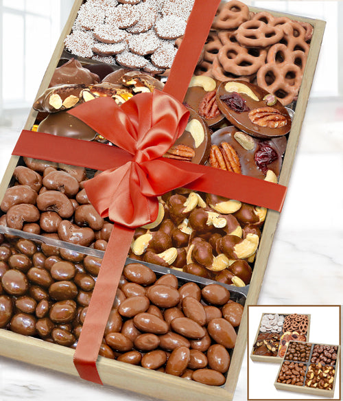 Milk Belgian Chocolate Covered Nut & Snack Gift Tray Set - Chocolate Covered Company®