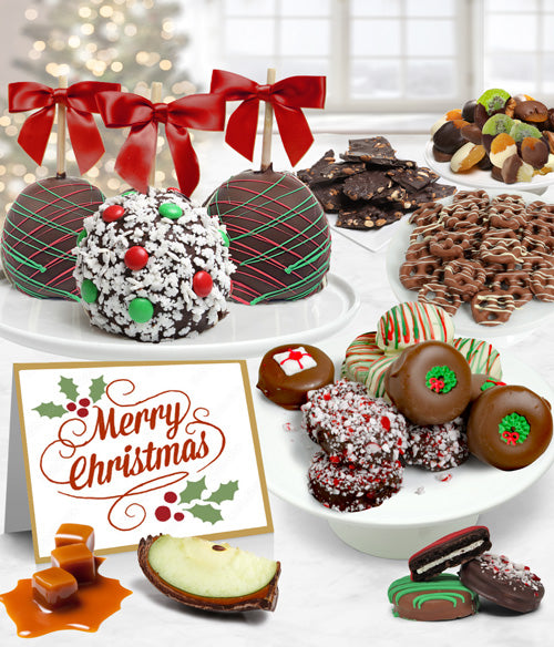 MERRY CHRISTMAS - Grand Belgian Chocolate Covered Fruit Gift Box - Chocolate Covered Company®