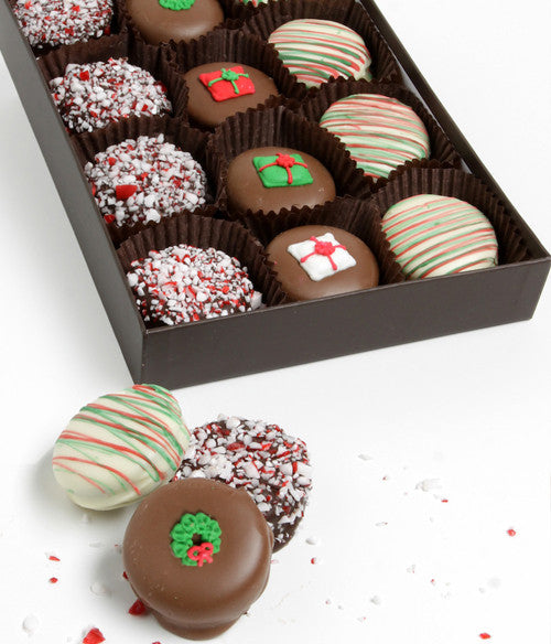 Christmas Peppermint Belgian Chocolate Covered OREO® Cookies Gift - 12pc - Chocolate Covered Company®